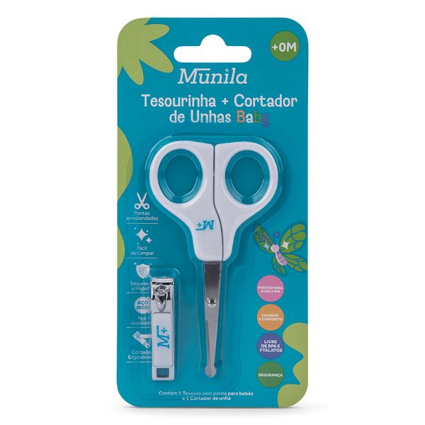 Kit Unha Munila Baby Tesoura + Cortador de Unhas